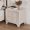Beige, variant on Oufan Mid Century Nightstand with 2 Drawers, Upholstered Nightstand with Storage, Bedside Table End Table with Silver Glitter Strip & Metal Legs for Bedroom, Living Room, Easy Assembly, Gray