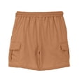 thumbnail image 4 of Kogui Kids Shorts Boys Boy's Athletic Shorts Kids Youth Active Performance Basketball Shorts with Pockets Elastic Waistband Size 11-12 (Brown,11-12 Years), 4 of 7