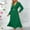Green Dresses for Women, variant on SMihono Fashion Womens Elegant Dresses Trendy Long Sleeve Wrap V Neck Maxi Dresses Flowy Pleated Dresses Formal Cocktail Dresses with Belt Green 8