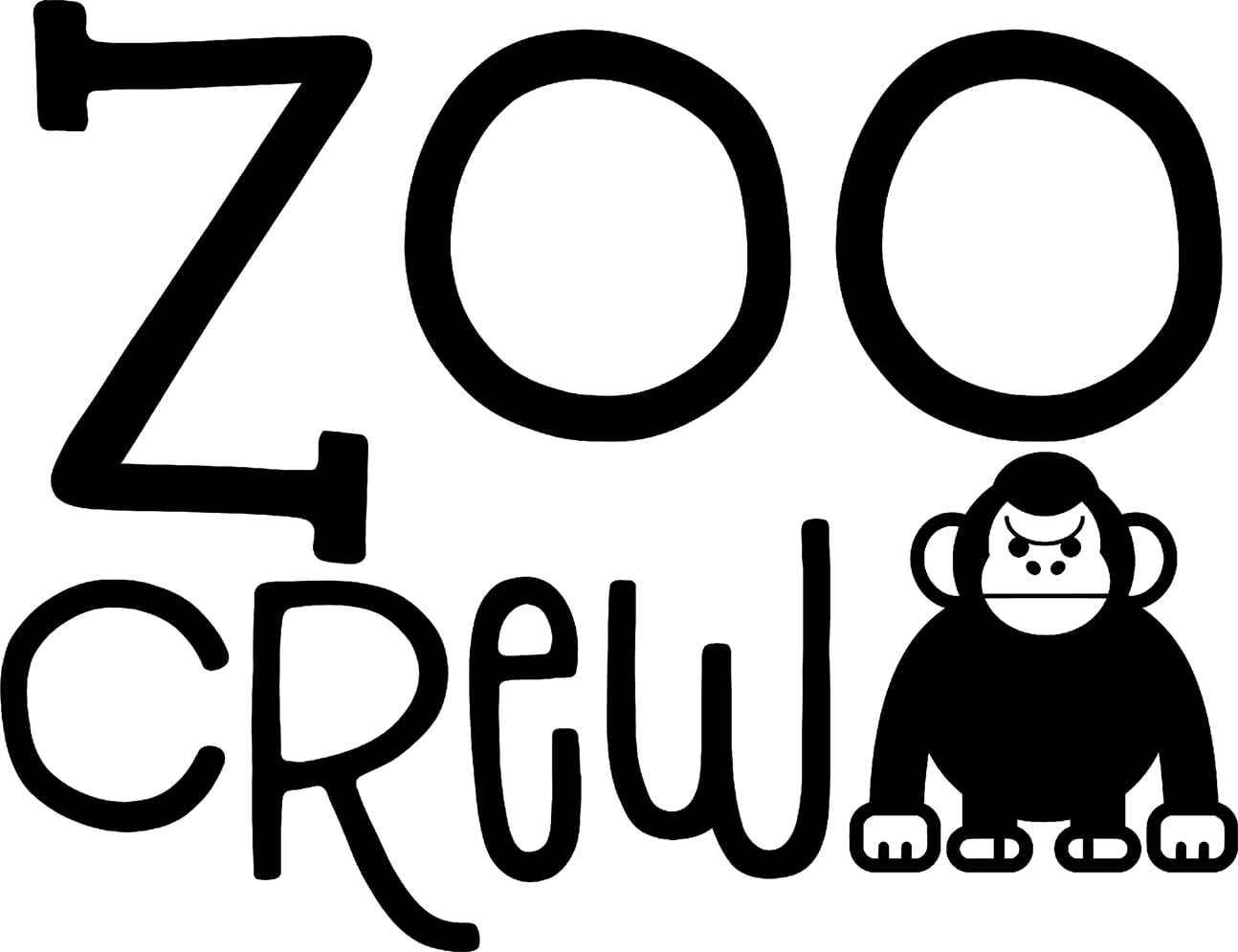 Zoo Crew Gorilla Funny Fun Animals Wall Decals for Walls Peel and Stick