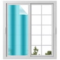 thumbnail image 2 of Teal Ombre Window Privacy Film, Modern Abstract Art Farmhouse Gradient Static Cling UV Sun Blocking Tint Film Heat Control Windows Films for Bedroom Bathroom, Window Stickers 23.6"x59", 2 of 8