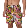 thumbnail image 2 of Haiem Fruit-Flavored Ice-Cream Mens Swim Trunks with Compression Liner 2 in 1 Swimming Shorts Stretch Swimwear Quick Dry,Board Shorts-XX-Large, 2 of 9