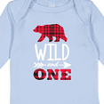 thumbnail image 4 of Inktastic Plaid Bear Wild and 1 with Arrow Boys or Girls Long Sleeve Baby Bodysuit, 4 of 5