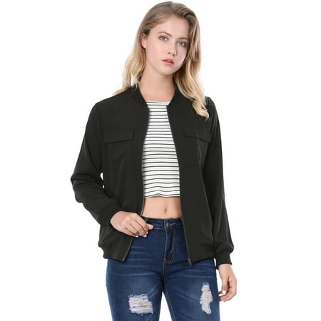 Unique Bargains Women Multi Pocket Zip Fastening Lightweight Er Jacket Black S Canada - Lightweight Leather Jacket Womens Unique Bargains Women Multi Pocket Zip Fastening Lightweight Er Jacket Black S Canada - Lightweight Leather Jacket Womens