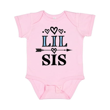 

Inktastic Lil Sis Girls Sister Announcement Gift Baby Girl Bodysuit