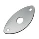thumbnail image 5 of Placa de Enchufe Curvada Ovalada de 2 Piezas con Tornillos para Piezas de Bajo de Guitarra Eléctrica Sunnimix Plateado, 5 of 8