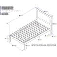 thumbnail image 7 of Metro Twin XL Platform Bed with Open Foot Board in Walnut, 7 of 7