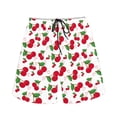 thumbnail image 3 of Binienty Men's Board Shorts Swim Trunks With Red Cherry Heart Pattern - Quick Dry for Beach Vacations and Summer Water Activities, 3 of 8