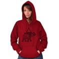 thumbnail image 4 of Spiritual Animal Elephant Triangle Hoodie Sweatshirt Women Men Brisco Brands 4X, 4 of 6