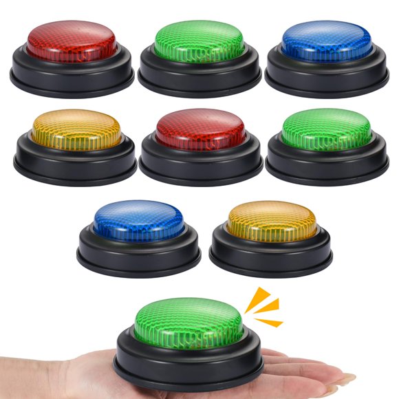 Paquete de 8 Buzzers ANABIUP para juegos de preguntas con luces y sonido