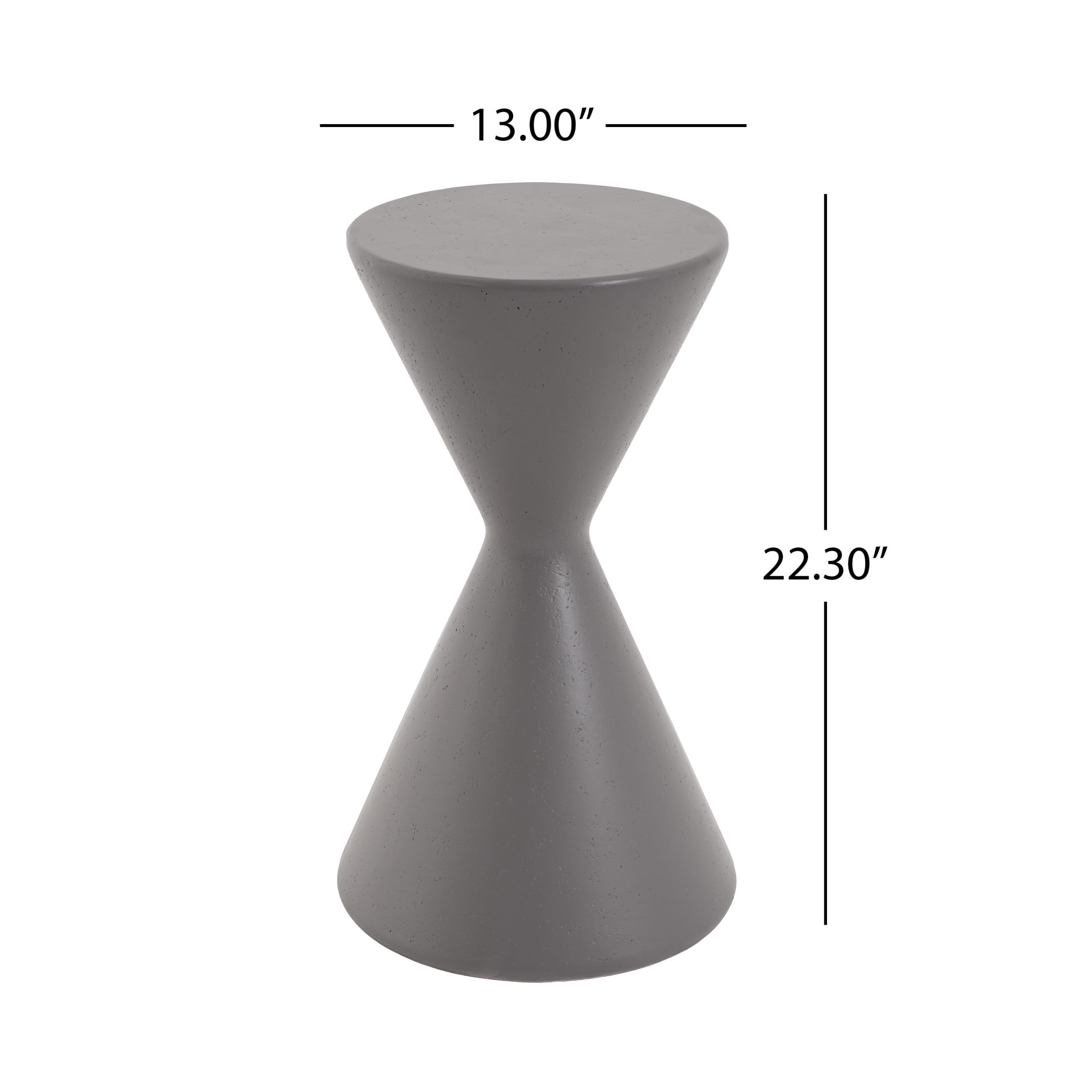 Christopher Knight Home 22.3"H Modern Round Garden Pedestal, Indoor Outdoor MGO Plant Stand, Gray