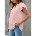 thumbnail image 4 of Fantaslook Blouses for Women Dressy V Neck Ruffle Sleeve Summer Tops Casual Flowy Shirts, 4 of 9