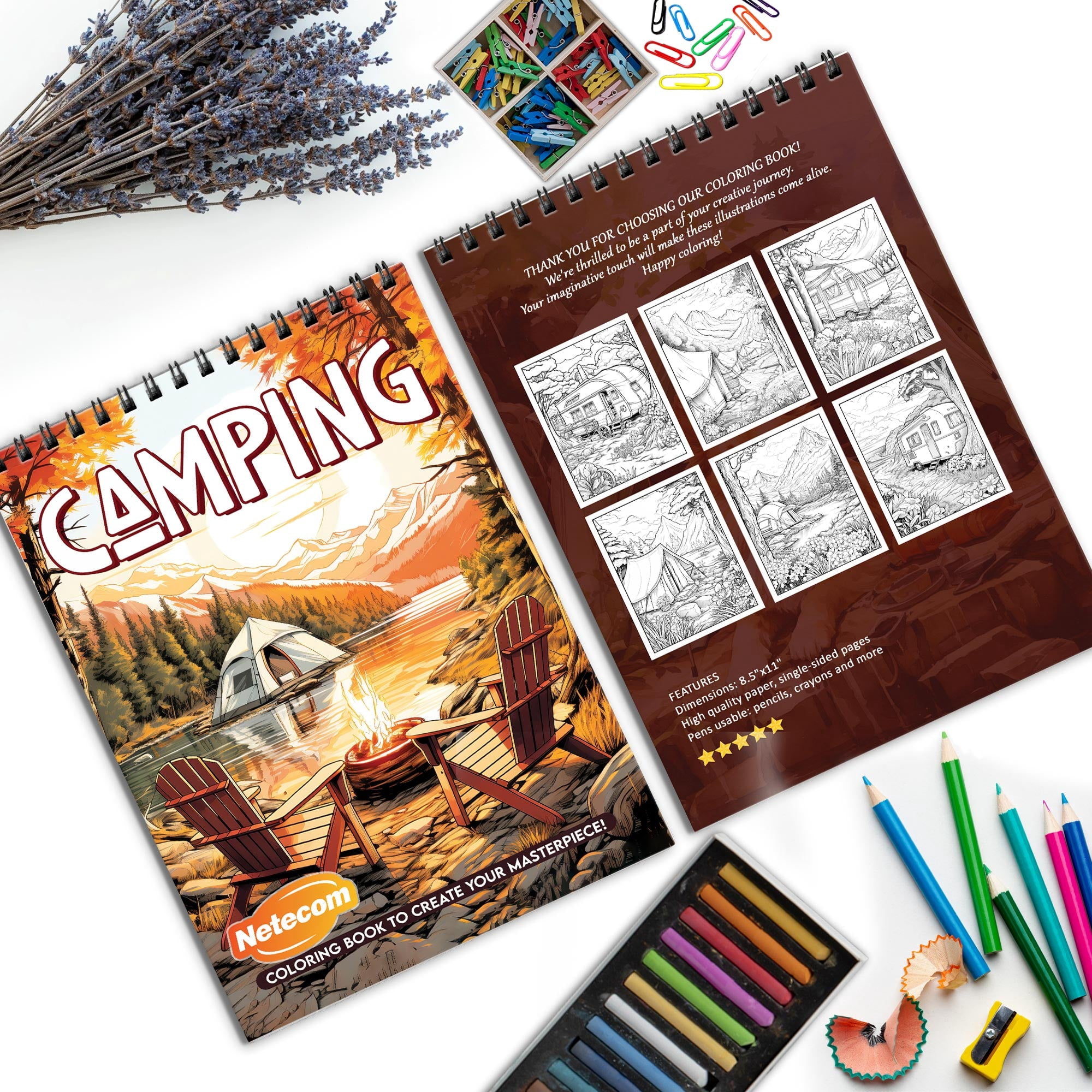 TPLHOUSE Christmas Fashion Coloring Book Spiral Bound for Adult, Premium Cover