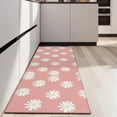 thumbnail image 4 of Pink Daisy Flower White Blooms Pattern Kitchen Rug Mat,Kitchen Runner Rugs Non Skid Washable,Decorative Kitchen Floor Mats for Kitchen,Sink,Laundry,17"X47", 4 of 5