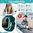 thumbnail image 2 of TOPCHANCES Smart Watch for Kids, 1.54" 4G Smartwatch with LBS GPS Tracker, Video Call, Bump-to-Friend, SOS, Camera, Games, Kids Watch Birthday Educational Gift for Age 3-15 Boys Girls, Cyan, 2 of 8