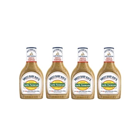 Garlic Parmesan Sauce & Marinade (Pack of 4) 16 Ounce  Complimentary item included