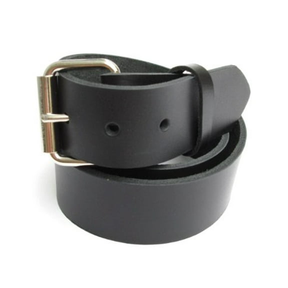 Heavy Duty Black Mens Leather Belt 1 1/2" Wide Size 64
