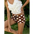 thumbnail image 6 of LMLYSoH Women's Dot Print Mini Shorts Summer Fashionable Fold Over Low Waist Micro Shorts, 6 of 9