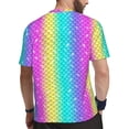 thumbnail image 2 of Wukai Rainbow Scales2 Print Men's Short-Sleeved Mesh T-Shirt,Quick-Dry Short Sleeve Workout T-Shirt-Small, 2 of 8