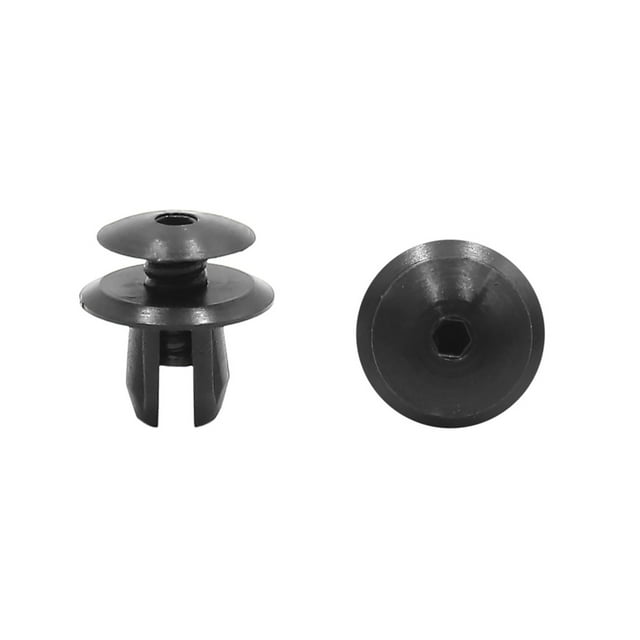 50pcs 10mm negro Remaches Cierre de plástico Clips Grapa de fijación del guardabarros paragolpes para Coche