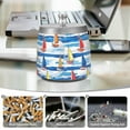 thumbnail image 6 of Yayeee Ashtray with Lid for Cigarette Smokeless Stainless Steel Home Ash Holder, Orange Sailboats, 6 of 7