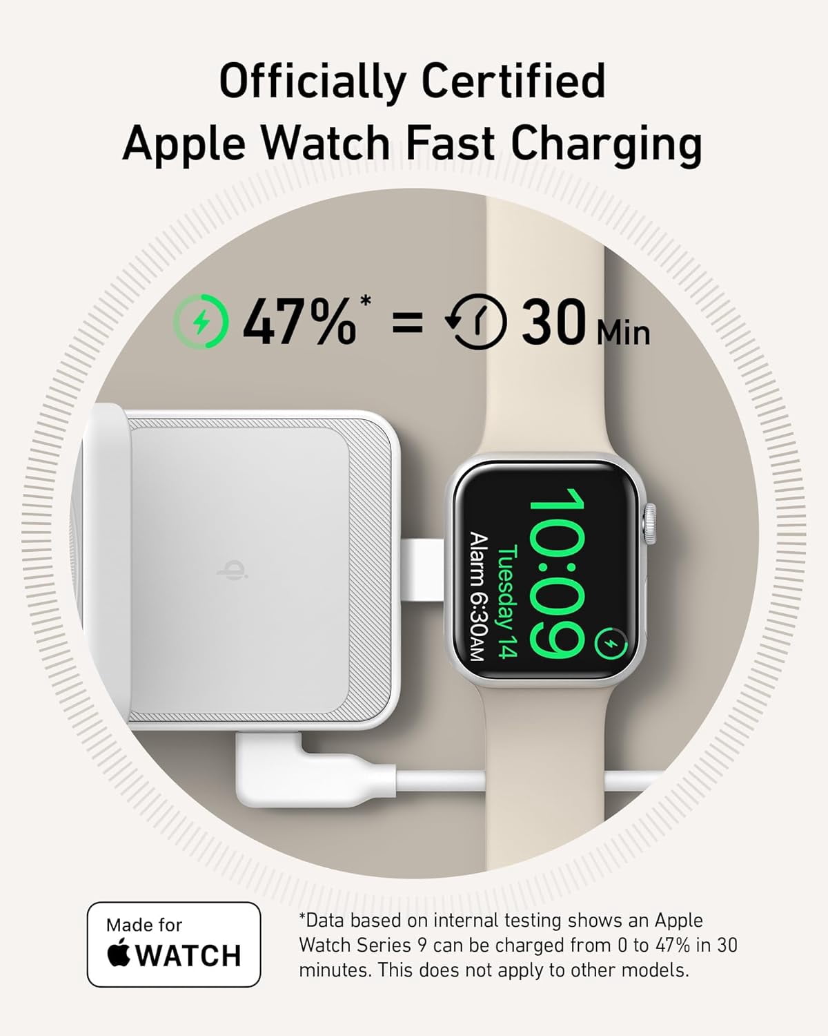 Anker MagGo 3 in 1 MagSafe-Compatible Wireless Charger Stand, Qi2 Certified 15W Foldable Charger, compatible for iPhone 17/16/15, AirPods, Apple Watch Ultra(Adapter Included)