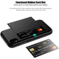 thumbnail image 2 of iPhone XR Case with Card Holder Heavy Duty Protective Dual Layer Shockproof Hidden Card Slot Slim Wallet Case for iPhone XR for Men&Women(Black), 2 of 7
