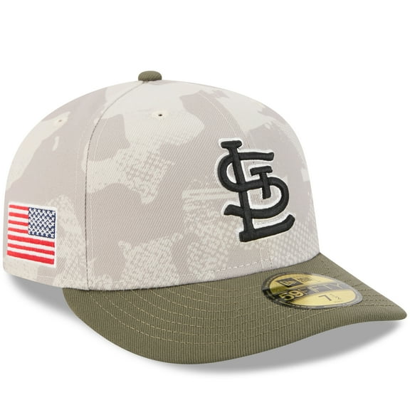 Men's New Era Light Beige/Olive St. Louis Cardinals 2025 Armed Forces Day 59FIFTY Fitted Hat