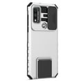 thumbnail image 3 of Armor Case for Motorola Moto G Pure 6.5 inch, Stand Case with Slide Camera Cover & Kickstand Military Grade Shockproof Heavy Duty Protective for Motorola Moto G Pure 6.5 inch,White, 3 of 12