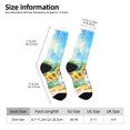 thumbnail image 2 of Bingfone Compression Socks for Women and Men Long Socks for Running Athletic Cycling Nurse- French Bulldog Sunflowers Bubbles, 2 of 6