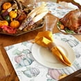 thumbnail image 6 of Fall Placemats Set of 6 White Pumpkin Autumn Place Mats Thanksgiving Placemat Autumn Green Vine Leaf Table Mats for Dining Kitchen Table Holiday Dinner Party Home Fall Decorations 13x19 Inch, 6 of 8