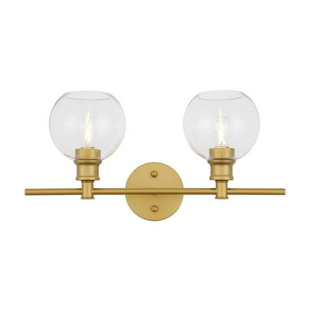 

Collier 2 Light Brass & Clear Glass Wall Sconce