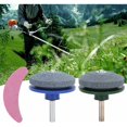 thumbnail image 5 of Afilador de cuchillas de 3 piezas, herramienta de pulido para cortacésped, afilador de cuchillas con material de esmeril para cortacéspedes, taladros, cortacéspedes, hoces, uso, 5 of 5
