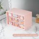 thumbnail image 4 of Caja de almacenamiento de piezas de plástico Hardware de almacenamiento de 9 cajones y soporte Abanopi Rosa, 4 of 7