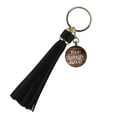 thumbnail image 1 of Key Tag Quotes - Keychain Inspirational Live Laugh Love Black Tassel Keychain, 1 of 1