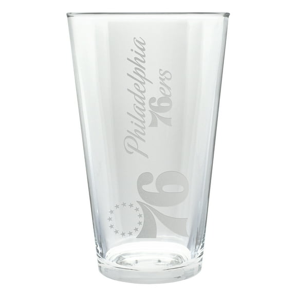 Philadelphia 76ers Etched 16oz. Vertical Rally Cry Pint Glass