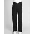 thumbnail image 3 of CHICTRY Kids Boys Straight Chino Pants with Side Pockets Solid Adjustable Waist School Uniform Pants Black 7-8, 3 of 7