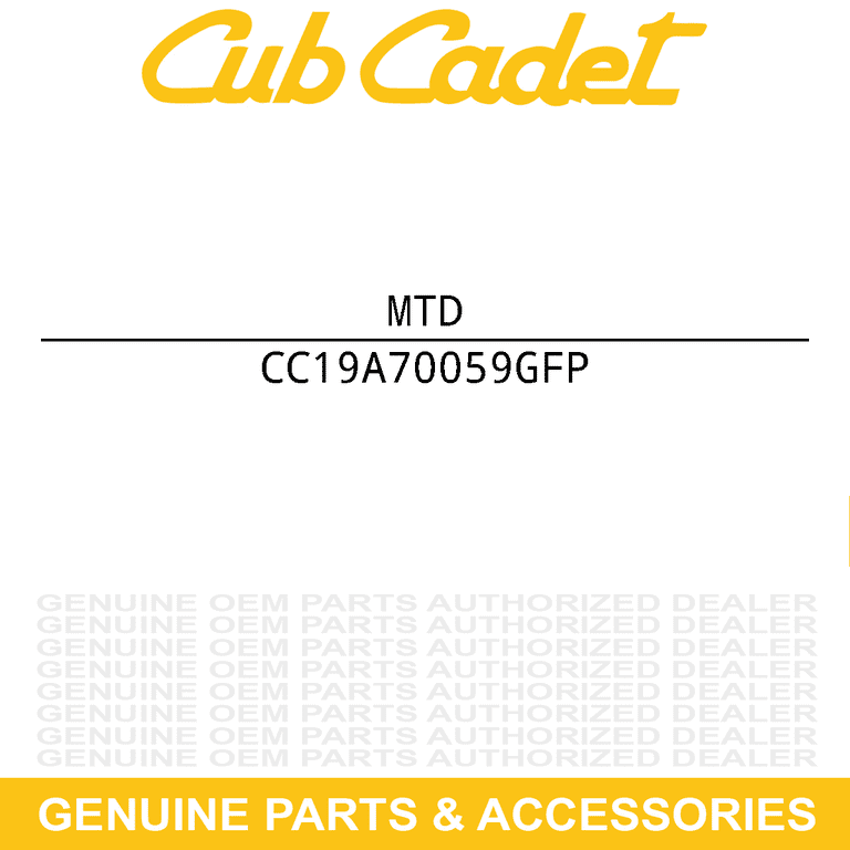 CUB CADET 19A70059GFP 50