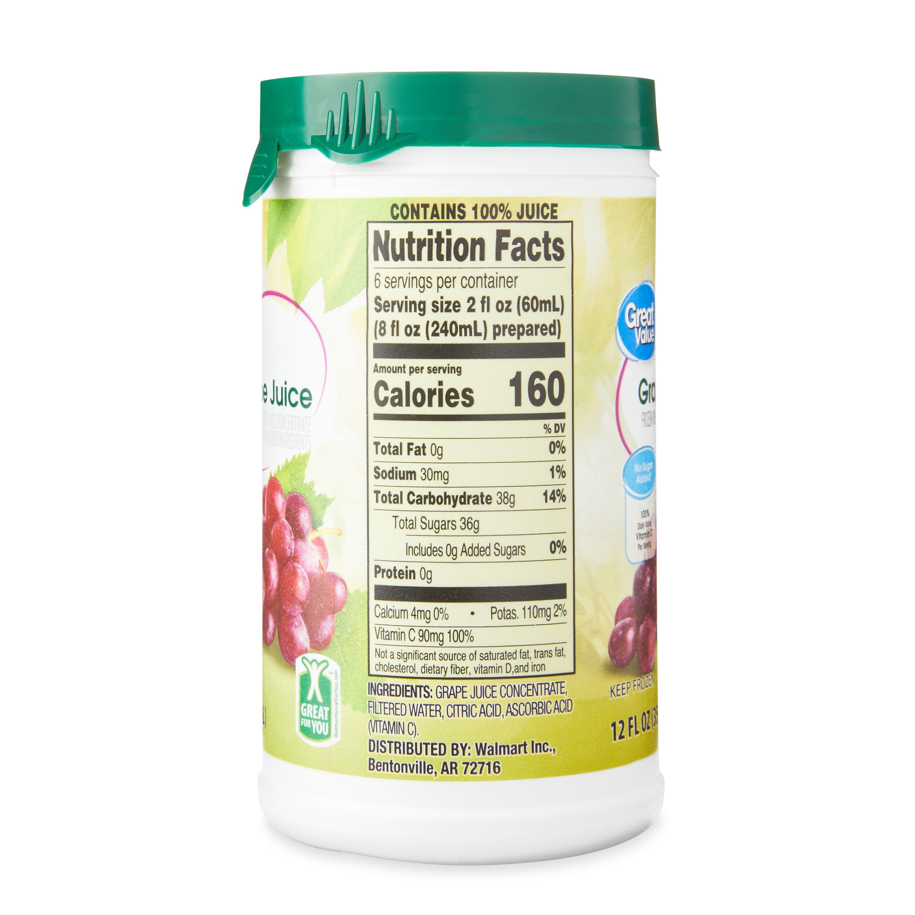 Great Value Grape Juice, 12 fl oz (Frozen)