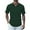 Green, variant on Men's Solid Color Polyester Short Sleeve V Neck & Collared, Available in Green and Navy Blue | Sizes S XXXL