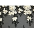 thumbnail image 2 of Zelouf Asha 3D Flower Embroidery Mesh  , Sewing, DIY, Crafts Fabric by the Yard, Ivory/black, 7 Yard, 2 of 2