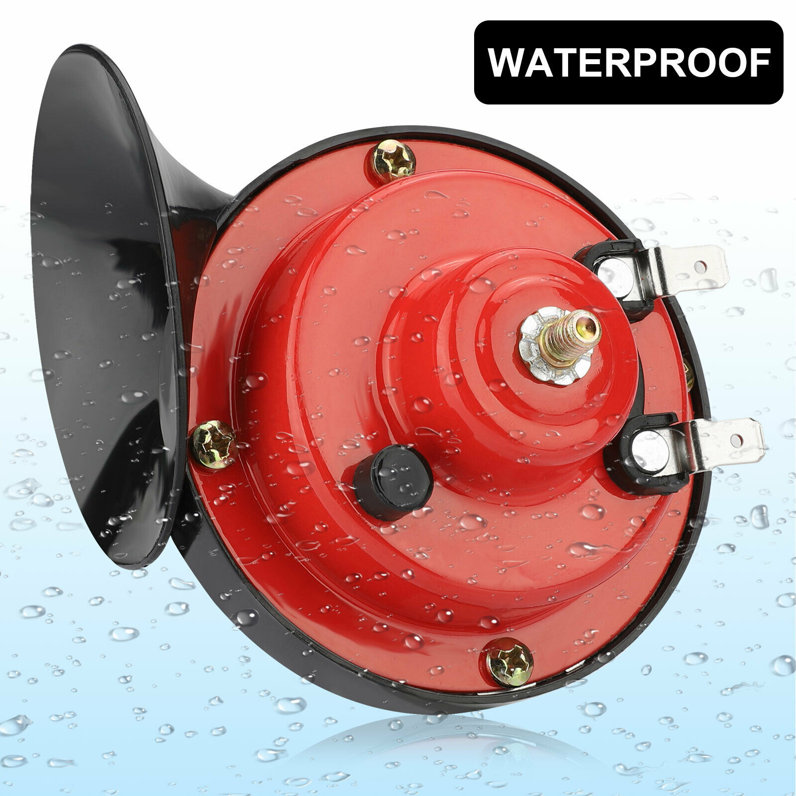 2 Piece 300DB Loud Train Horn for Truck Electric Snail Horns 12V Horns Waterproof Auto Horn Loud Air Electric Snail Single Horns with Brackets and Screws for Car Motorcycle