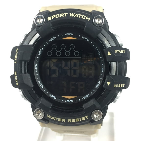 George Men's Digital Sport Wristwatch Plastic Strap