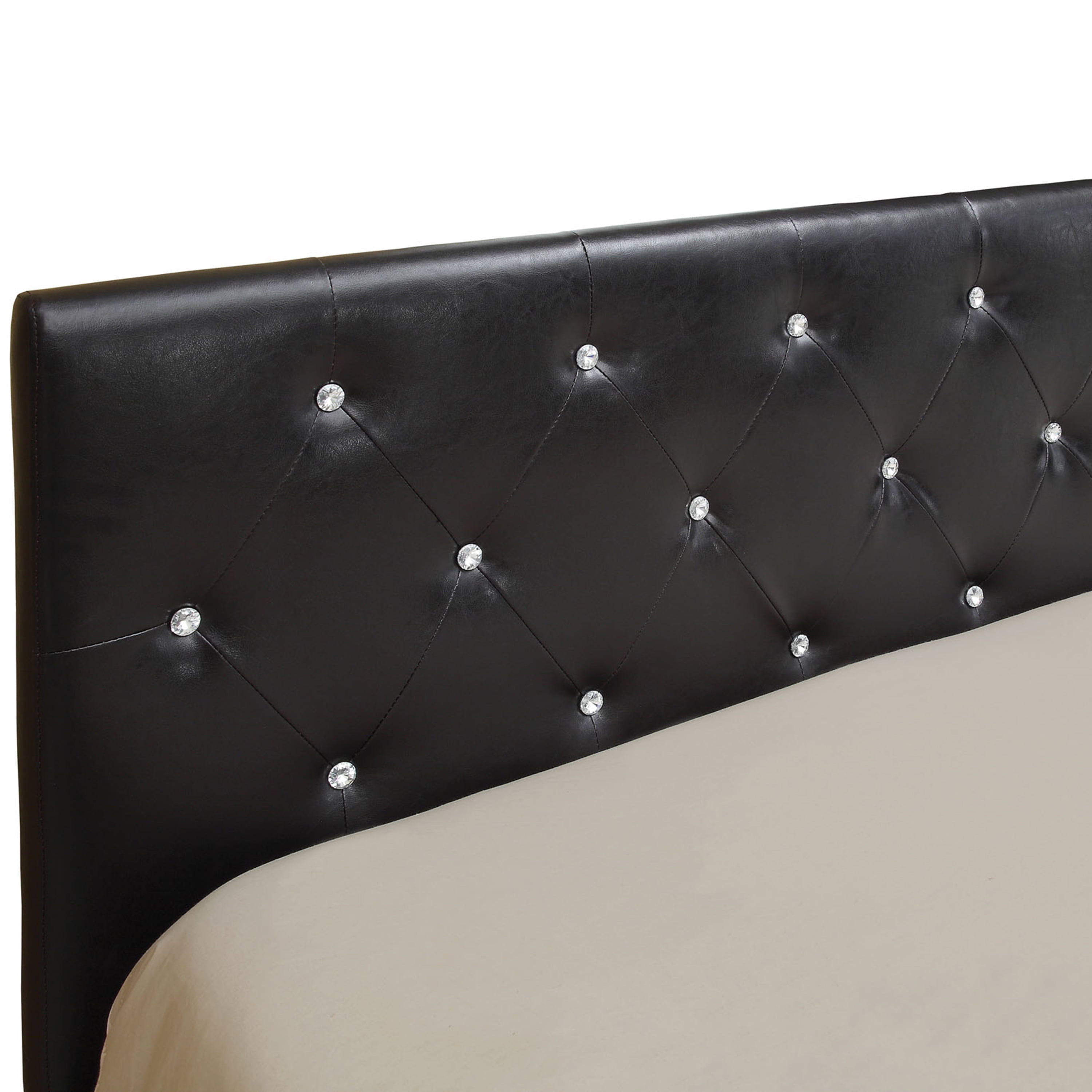 Furniture of America Manizales Faux Leather Headboard, Full/Queen