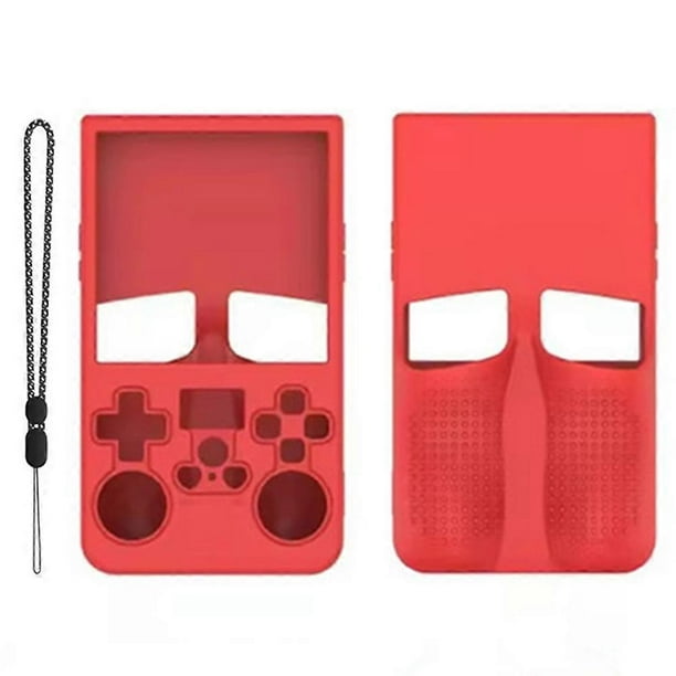 For R36MAX Open Source Handheld Game Console Portable Silicone Protective Case with Wrist Strap - Bl