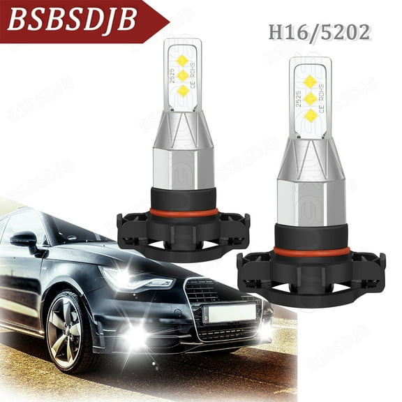 For Dodge Grand Caravan 2010-2019  H16/5202 LED Fog Light Bulbs Kit 6000K White