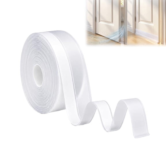 Ruxacty Weather Stripping Tape, Self Adhesive Door Seal Strip for Draft Reduction, Dust & Noise Control, 16.4 Ft Door Window Gap Seal