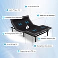 thumbnail image 2 of Queen Adjustable Bed Frame with Massage, Pillow-Tilt, Head and Foot Lift, Adjustable Height Bed Base with Wireless Remote & USB Ports, Zero Gravity , Anti-Snore, Smart APP Control, 2 of 8