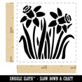 thumbnail image 2 of Daffodil Flowers Self-Inking Rubber Stamp Ink Stamper - Brown Ink - Small 1 Inch, 2 of 7