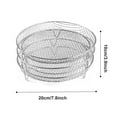 thumbnail image 5 of Shoreew Universal Air Fryer Rack Rustproof Dishwasher Safe Stackable Three Layer Air Fryer Rack Stainless Steel Dehydrator Rack, 5 of 7